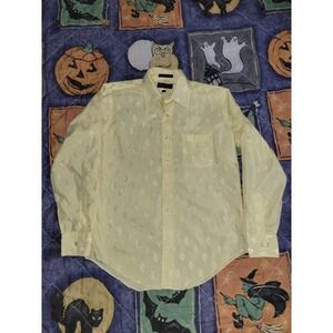 Romelli Hughes Hatcher Button Up Dress Club Shirt Geometric Large 16 34/35 130